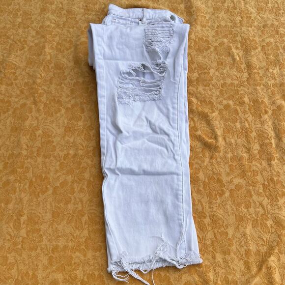 PAC Sun High Rise Straight White Denim: Size 8 - Picture 8 of 9
